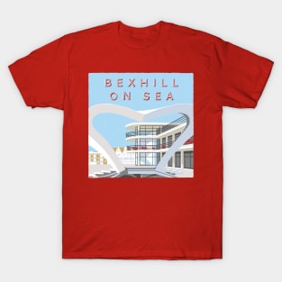 Bexhill-On-Sea Retro Style Poster T-Shirt